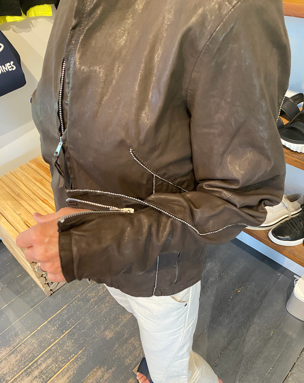 Sunset Leather Jacket | Dark Brown