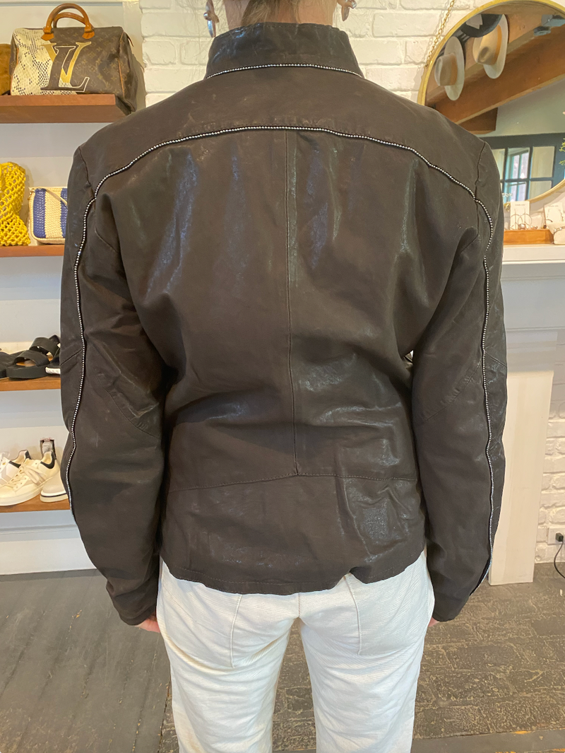 Sunset Leather Jacket | Dark Brown