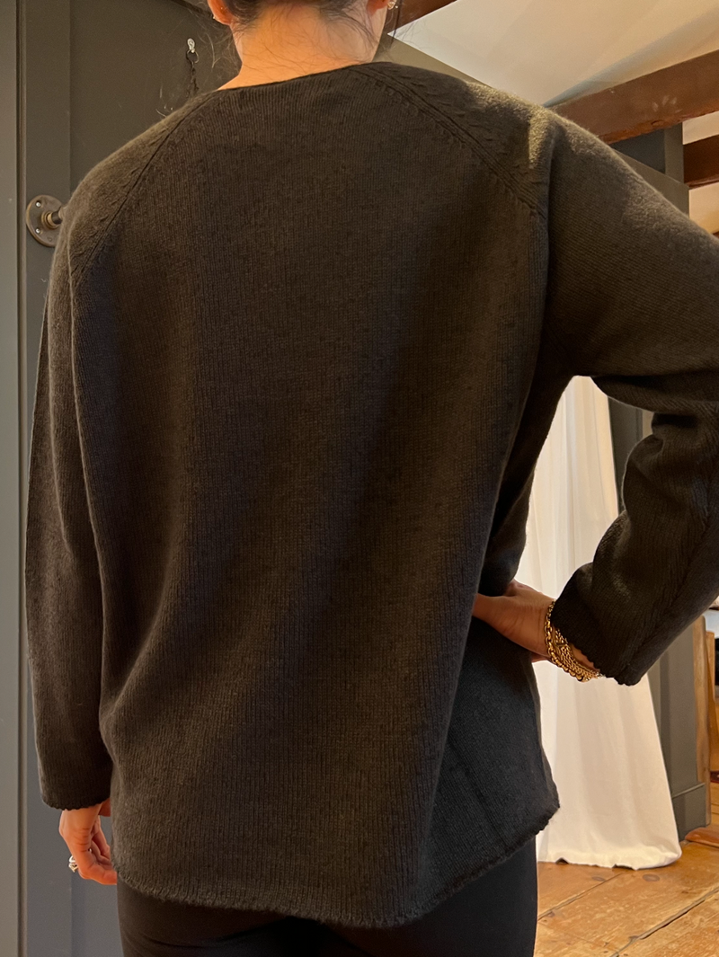 Cashmere Crewneck Sweater | Forest