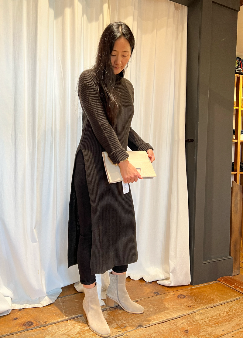 Cashmere Turtleneck Midi Dress | Dark Forest