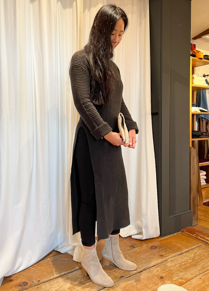 Cashmere Turtleneck Midi Dress | Dark Forest