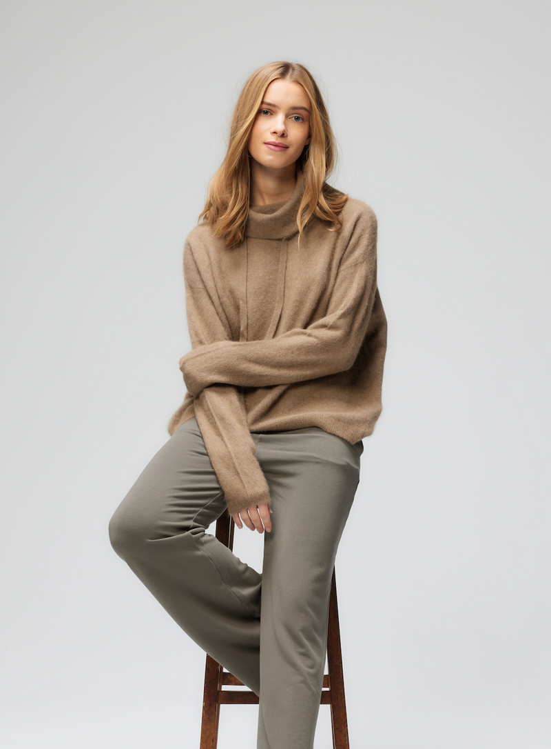 Ultra Soft Long Sleeve T Neck | Bison