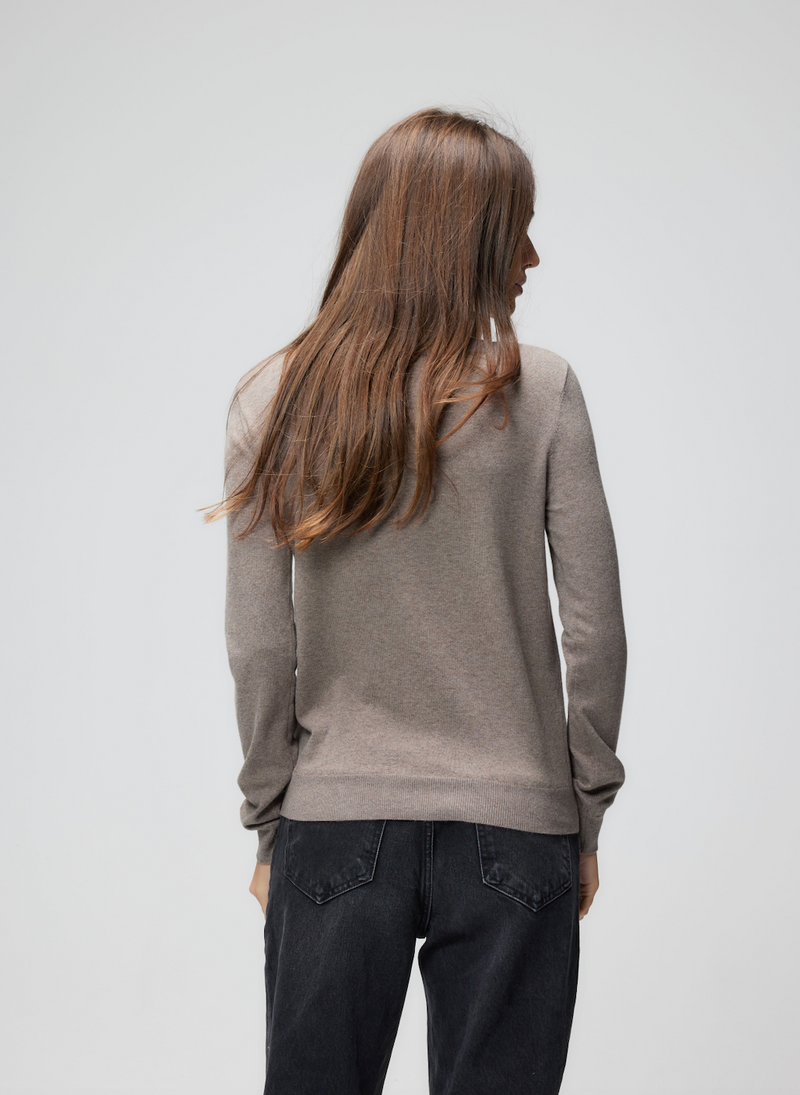 Organic Cotton Knit Long Sleeve V Neck | Ecore