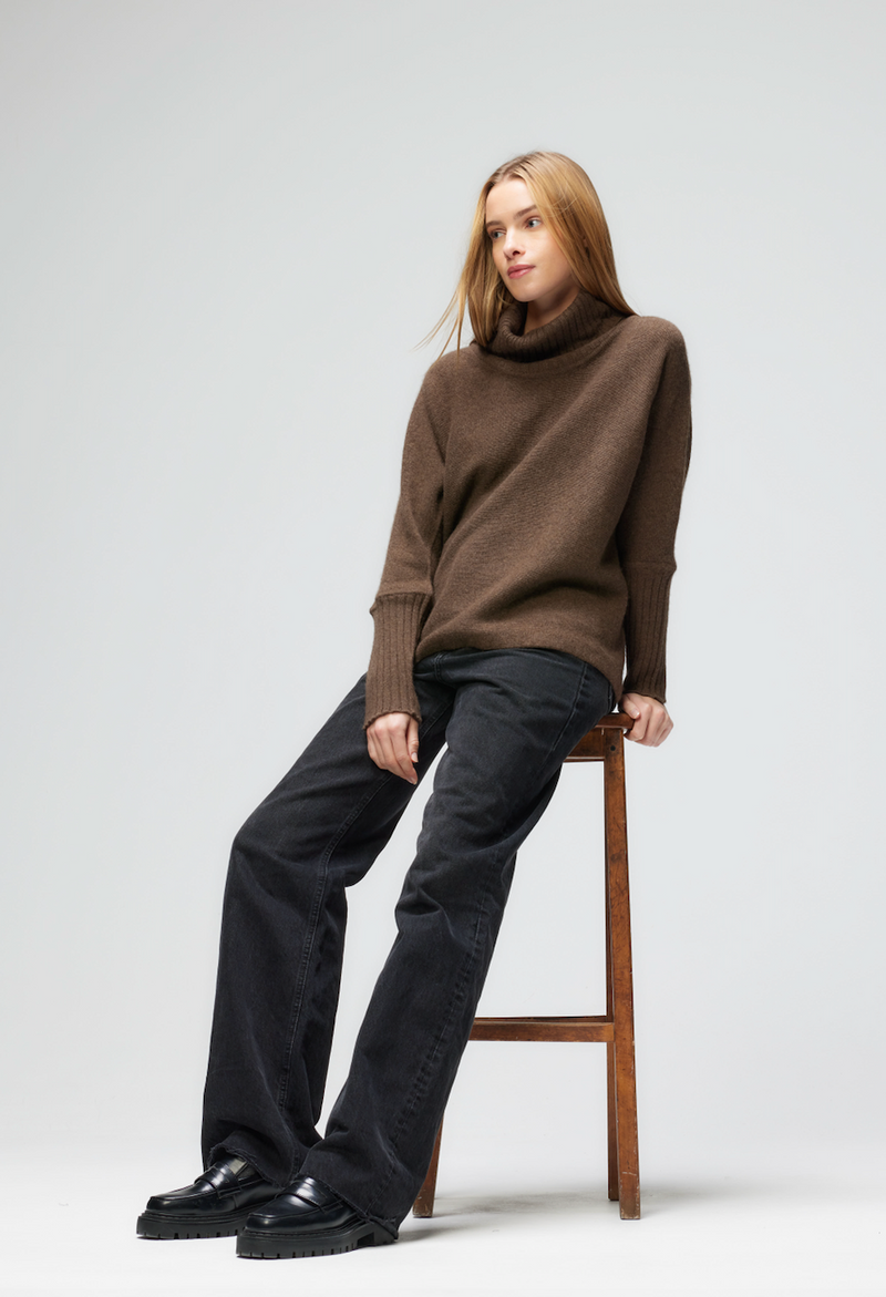 Wool Chunky Turtleneck | Bison