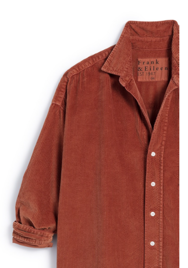 Barry Corduroy Button Down | Rust