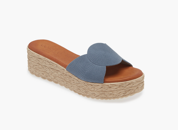 Britta Woven Platform Sandal | Blue Jean