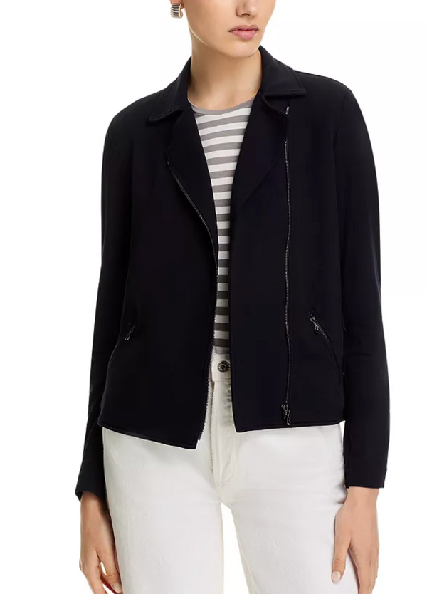 French Terry Moto Jacket | Noir