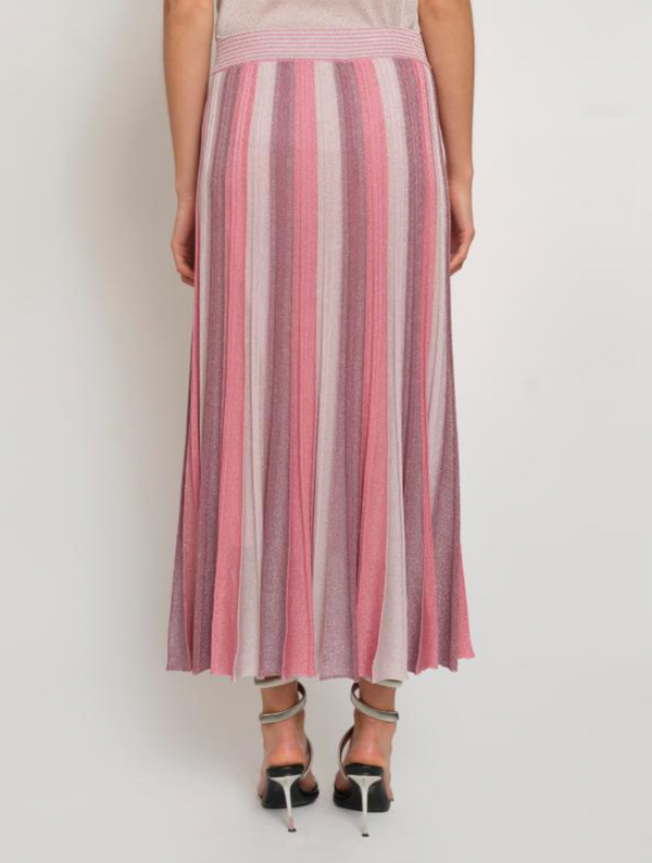 Gala Long Pleated Skirt | Pink Lilac
