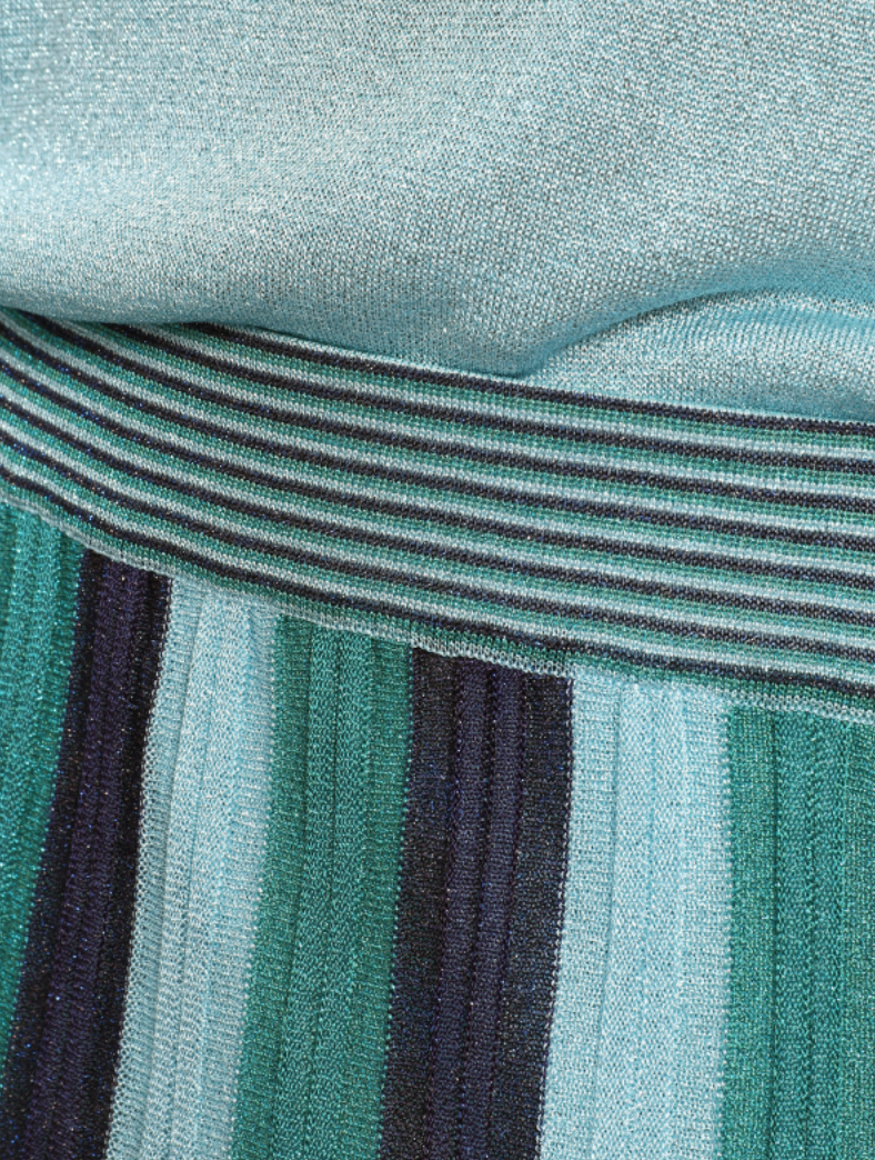 Gala Long Pleated Skirt | Blue Turquoise