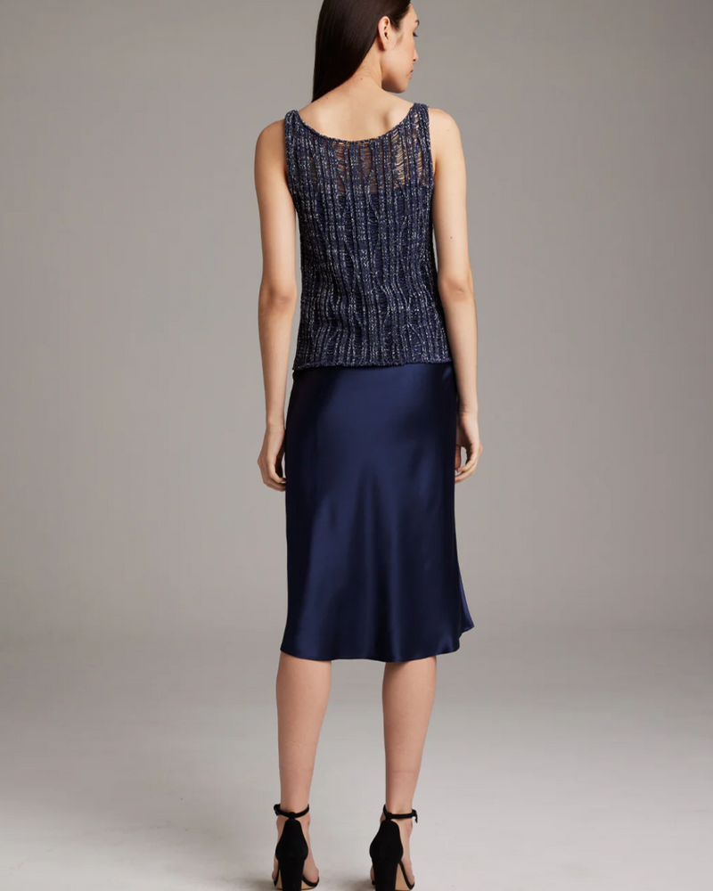 Lace Knit Tank | Midnight