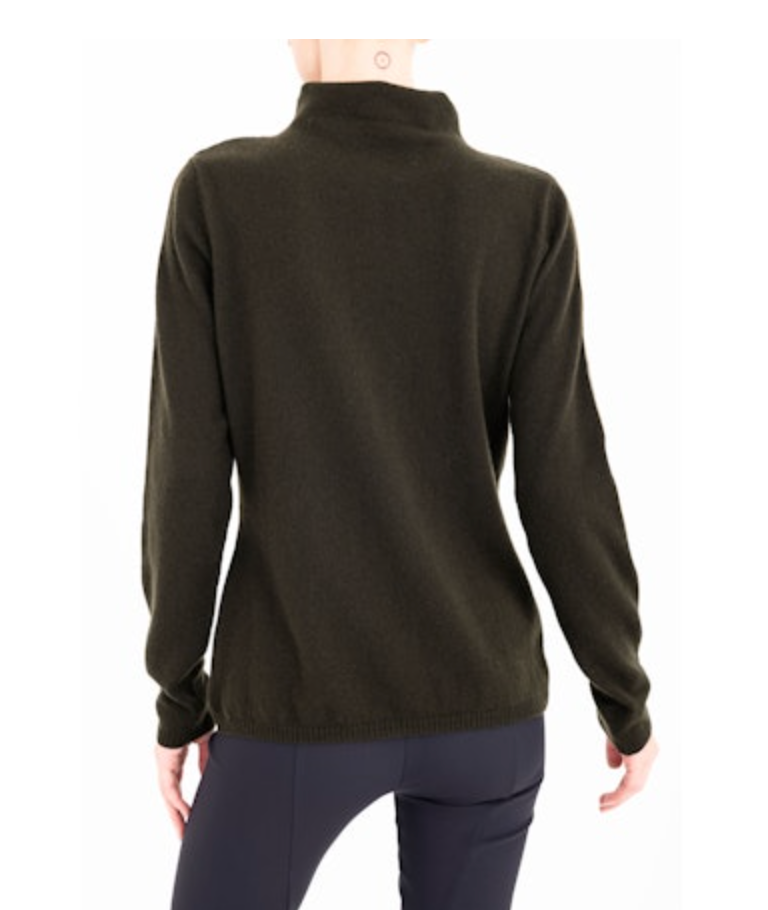 Cameron Cashmere Blend Funnel Neck Top | Black