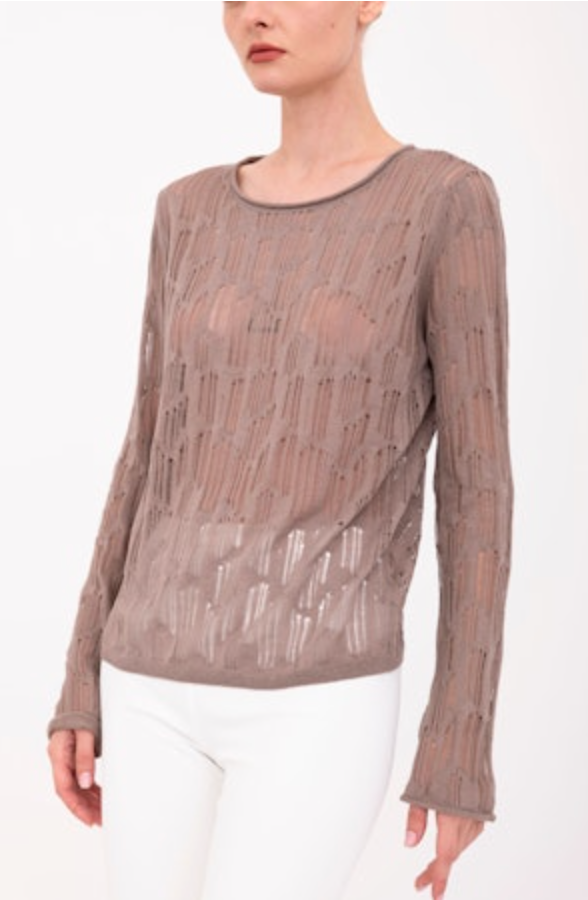 Beni Crewneck Top | Mauve