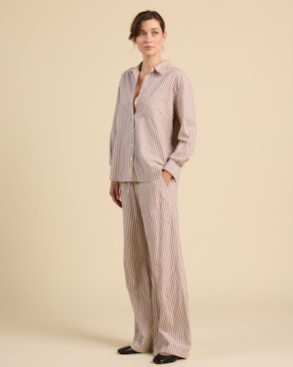 Vera Pant | Burgundy Stripe