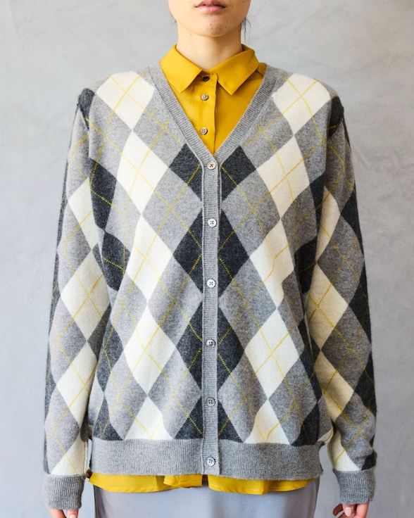 Argyle Cardigan | Feather