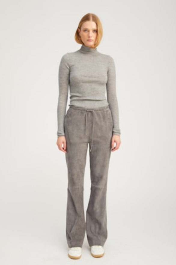 L/S Mock Neck Top | Grey