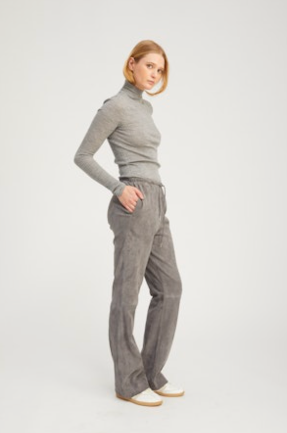 L/S Mock Neck Top | Grey