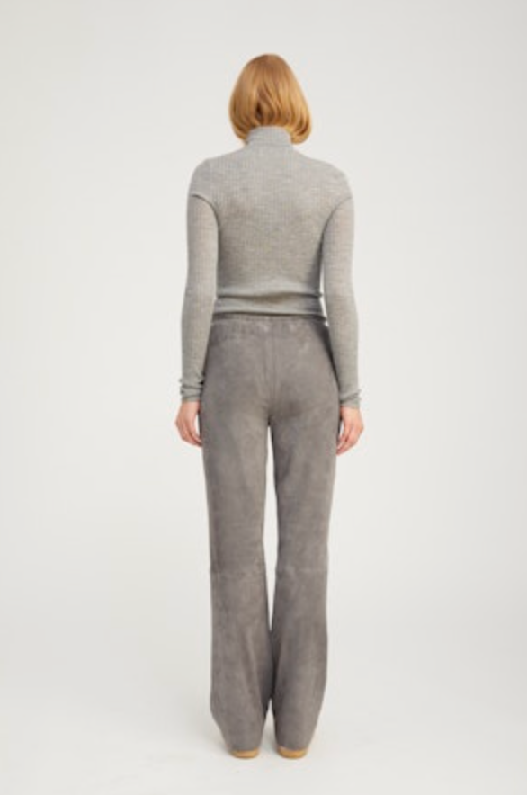 L/S Mock Neck Top | Grey