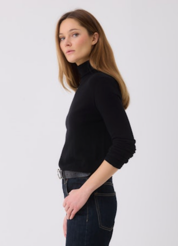 Cashmere L/S Turtleneck | Noir