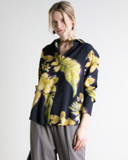 Button-Down Collar Top | Gold