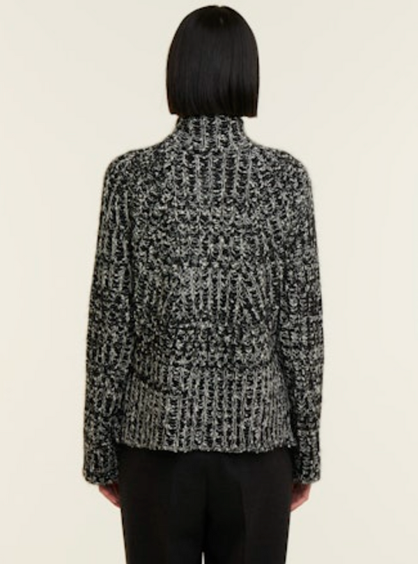 Baco Knitted Cardigan | Black & Cream