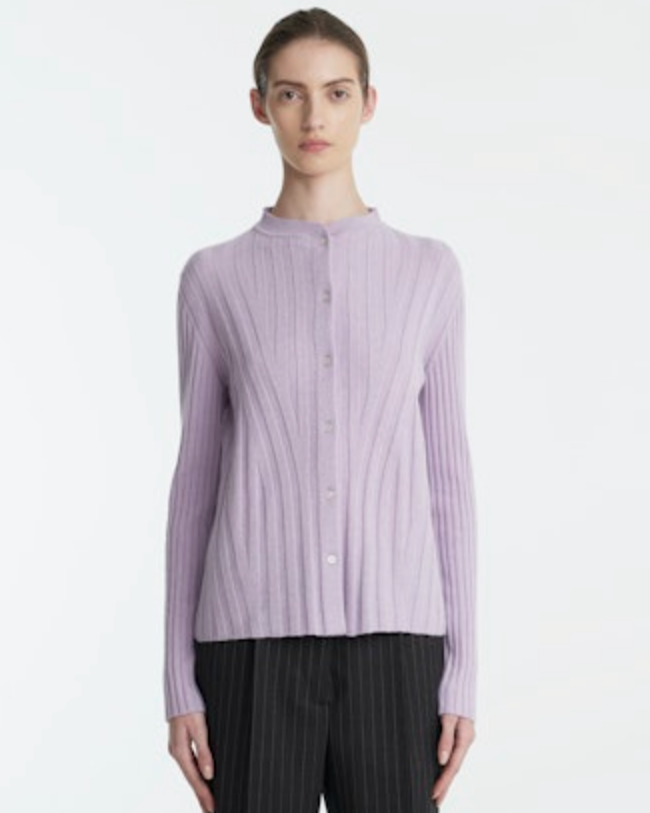 Bambi Bistrot Knitted Cardigan | Lavender