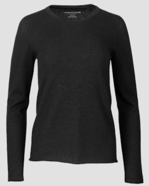 Long Sleeve Cashmere Crewneck | Noir