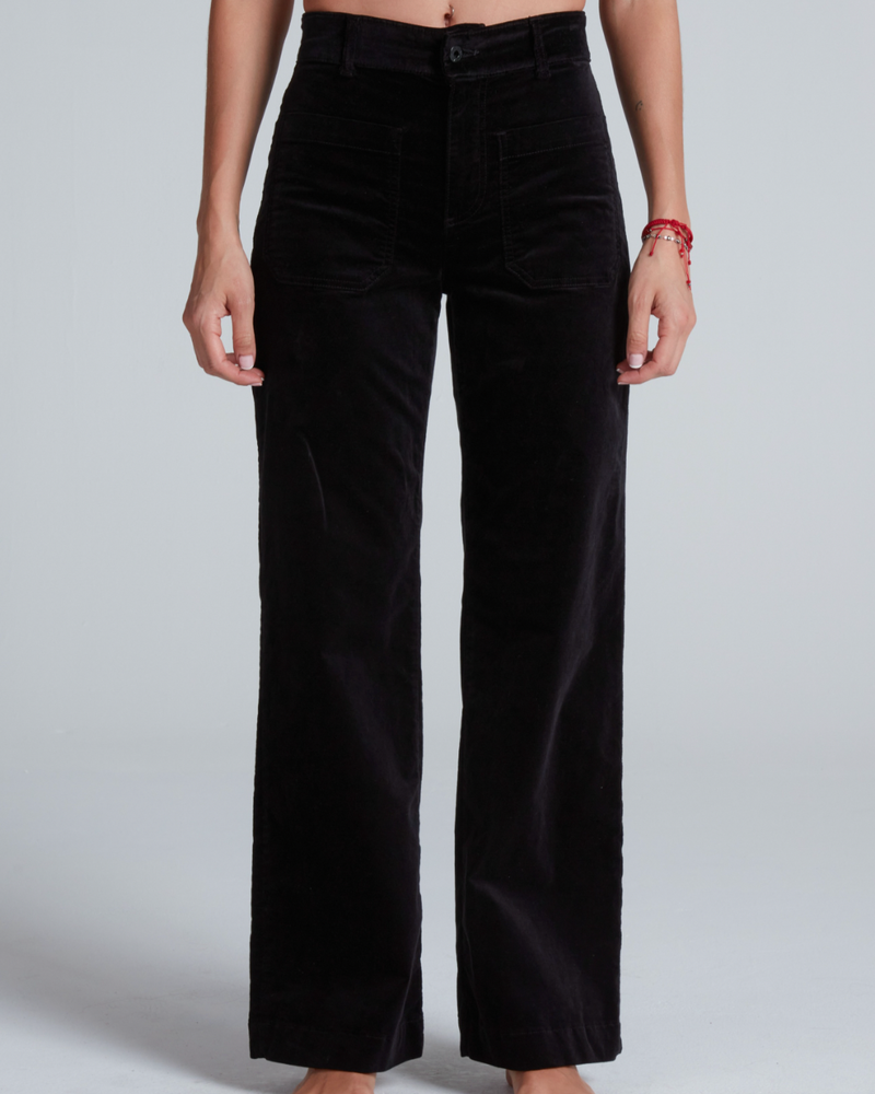Askk NY Sailor Pant in Black Velvet