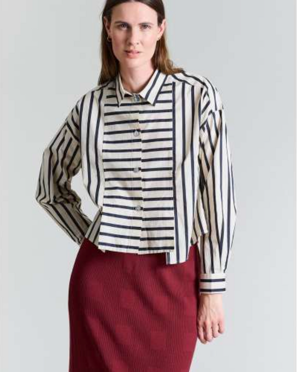 Shirt with Pleats | Pirate Stripes