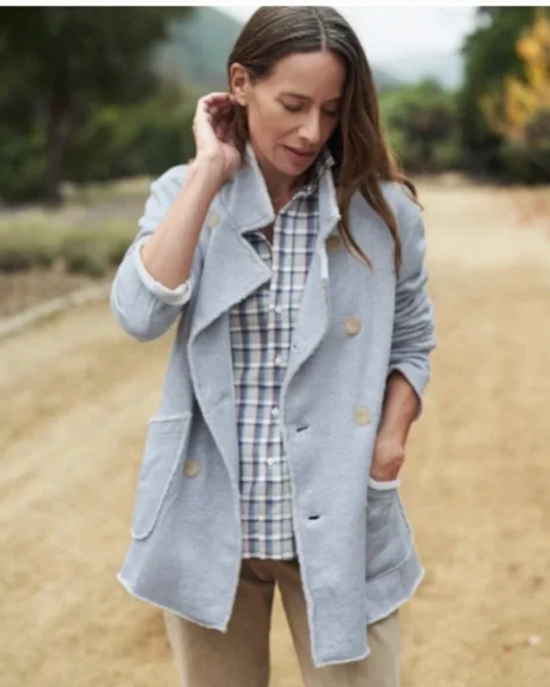 Belfast Triple Fleece Peacoat | Grey Melange