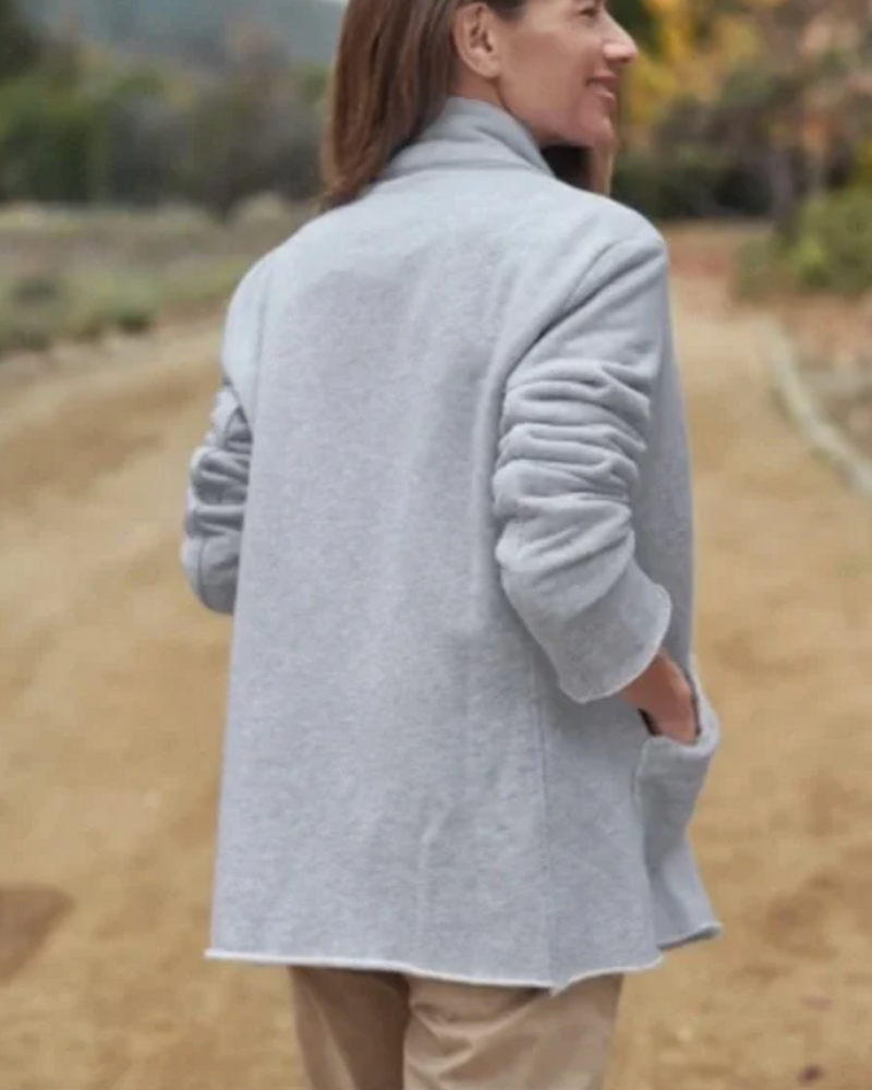 Belfast Triple Fleece Peacoat | Grey Melange