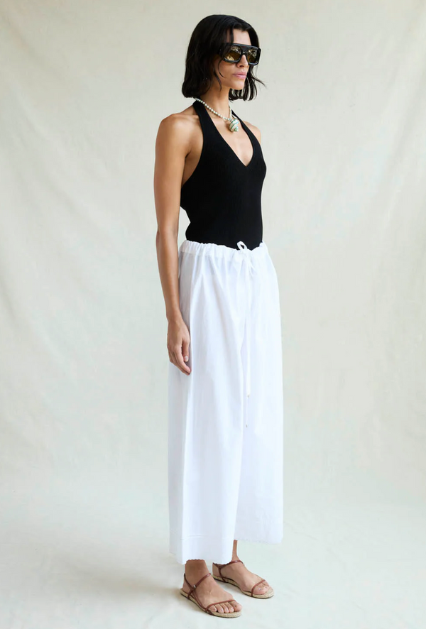 Ramona Poplin Pant | White