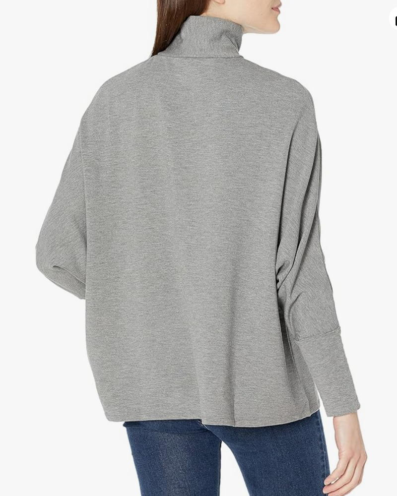 French Terry Mock Neck Long Sleeve | Cream