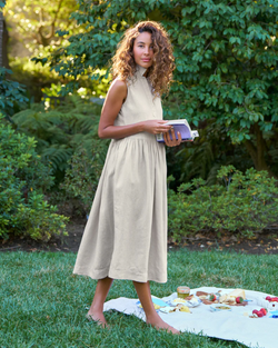 Daphne Linen Shirtdress | Sand