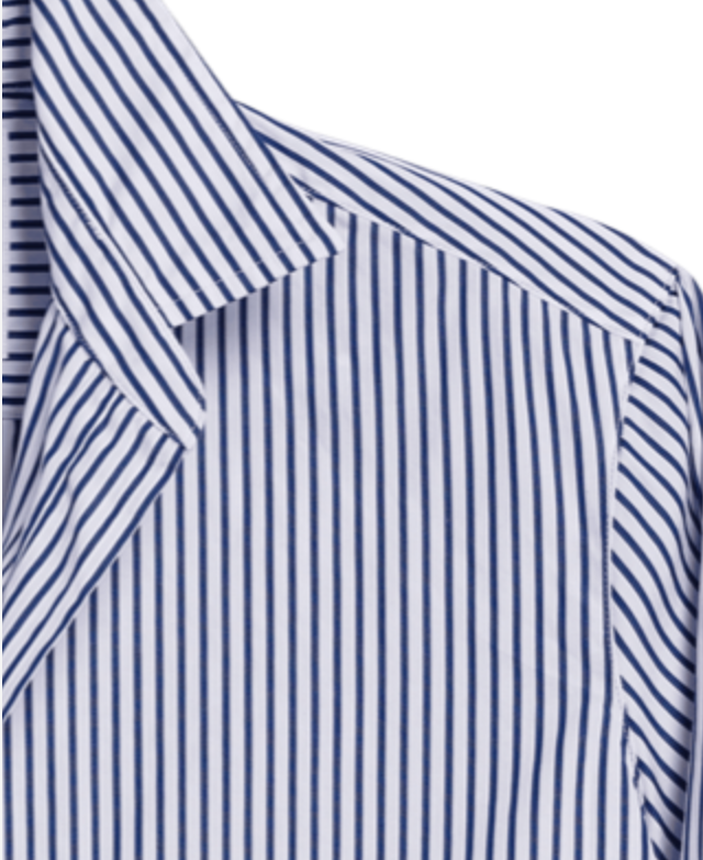 Eileen | White Navy Stripe