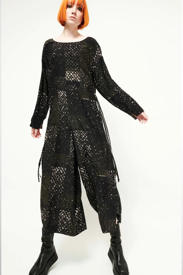 Winstelle Jumpsuit | Tweed Print