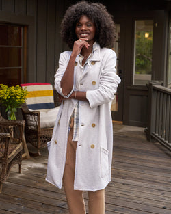 Tipperary Trench Coat | Grey Melange