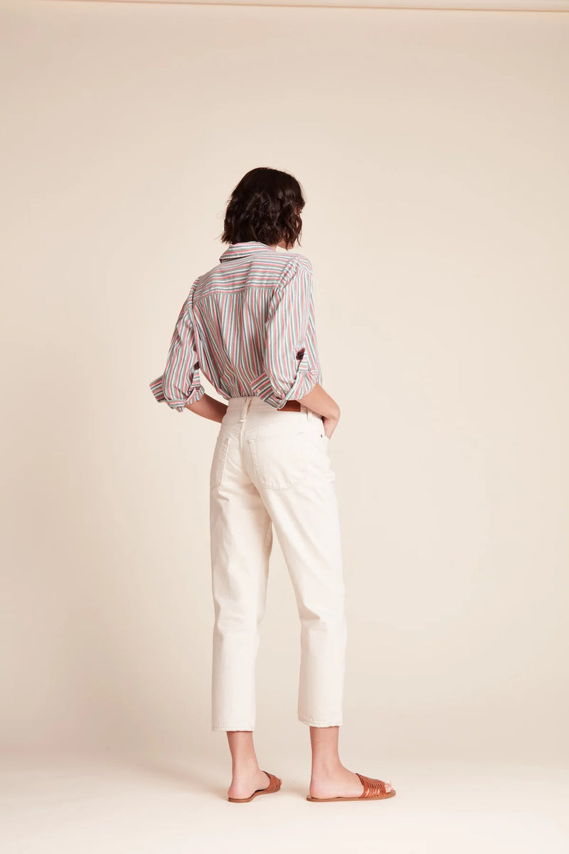 Blake Boyfriend Shirt | Honeysuckle Stripe