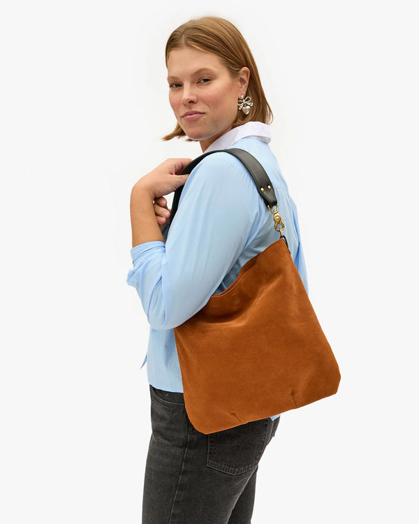 Veronique Shoulder Bag | Chestnut Suede