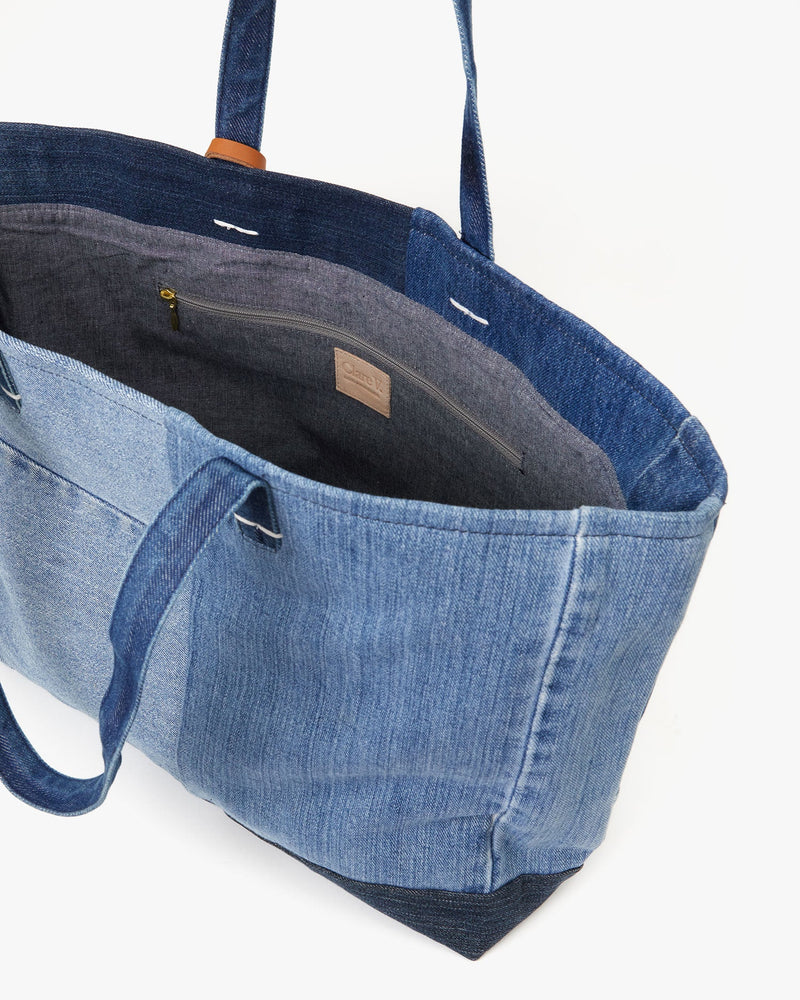 Voile Tote | Washed Denim Patchwork