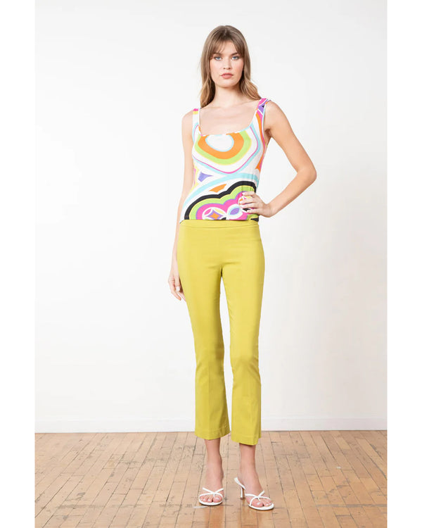 Leo Cropped Flare | Acid Green