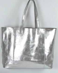 Studio Caleidoscope Perri Reversible Tote in Grey Silver shop at well heeled vermont