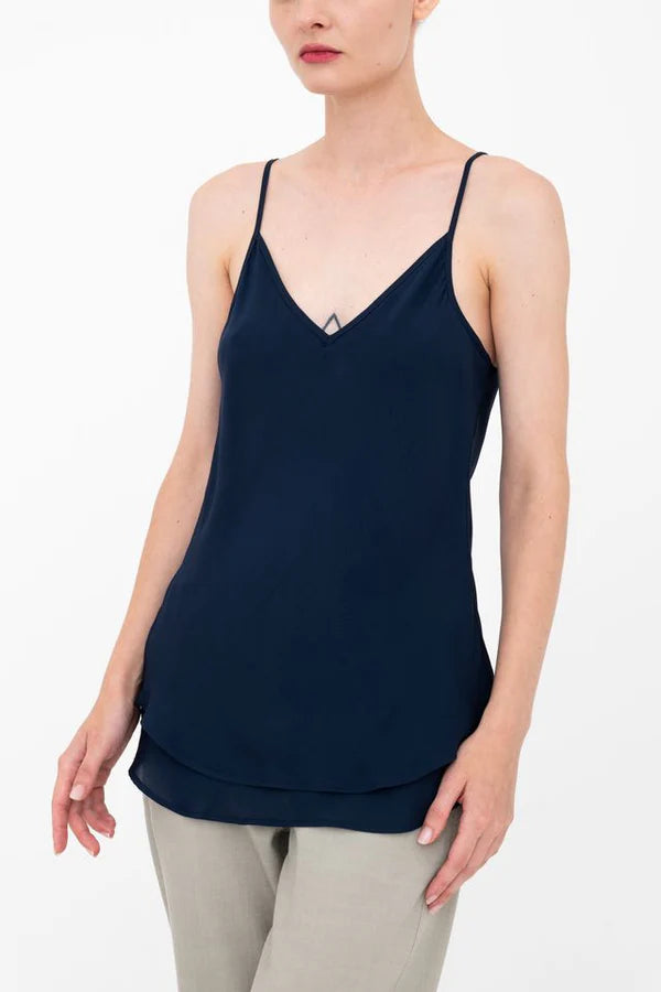 Betula Double Layered Tank | Black