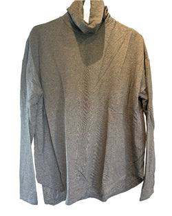 French Terry Oversized Turtleneck | Anthracite