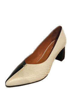 Antoinette Pump | Ivory & Black