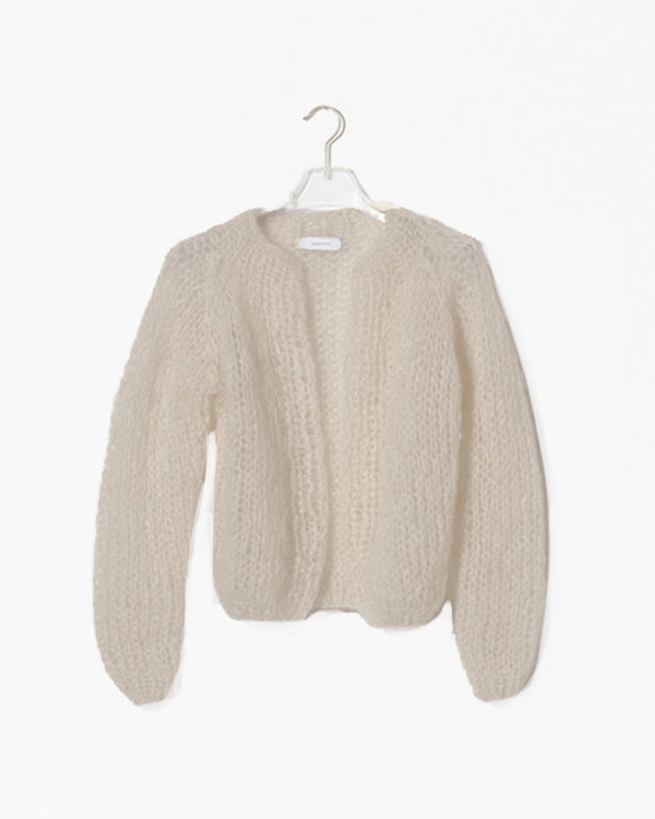 Mohair Small Cardigan | Beige