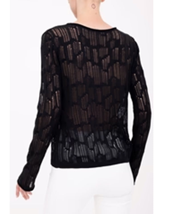 Beni Crewneck Top | Black