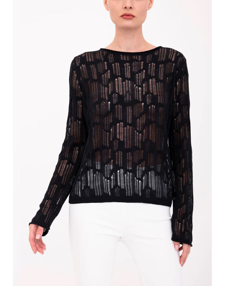 Beni Crewneck Top | Black