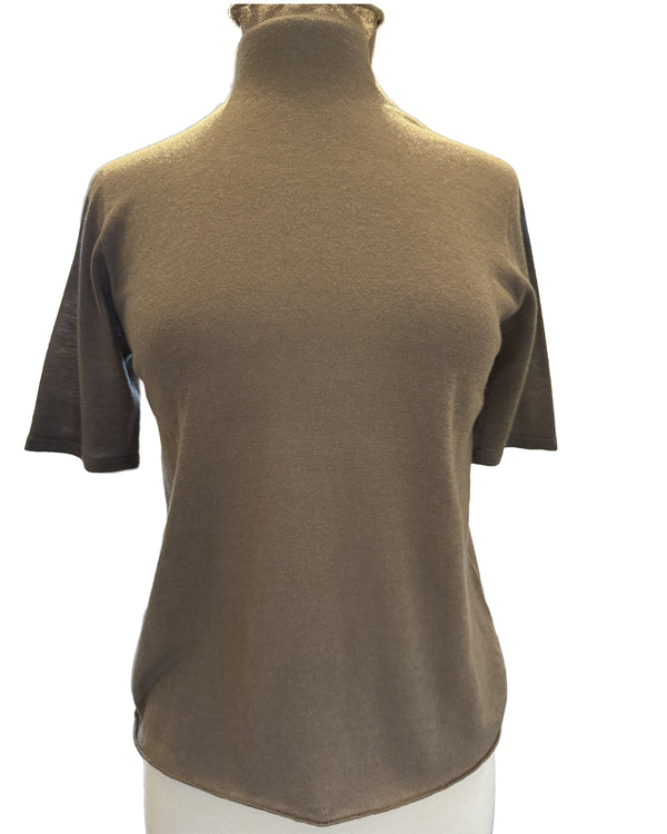 Cashmere Elbow Sleeve Turtleneck | Bison