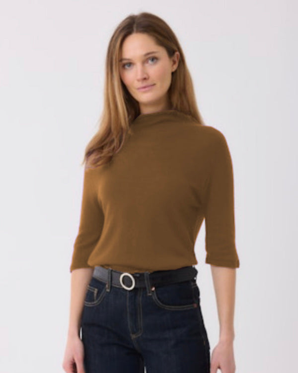 Cashmere Elbow Sleeve Turtleneck | Bison