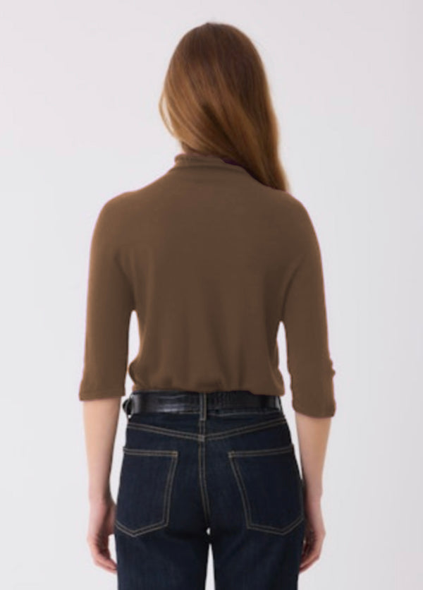 Cashmere Elbow Sleeve Turtleneck | Bison